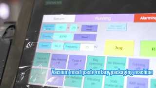 Vakumlu et ezmesi döner torba paketleme makinesi